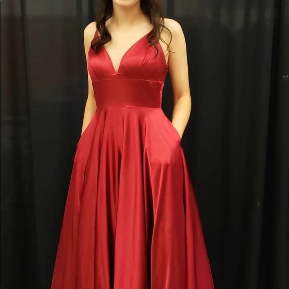 ruby red formal dress